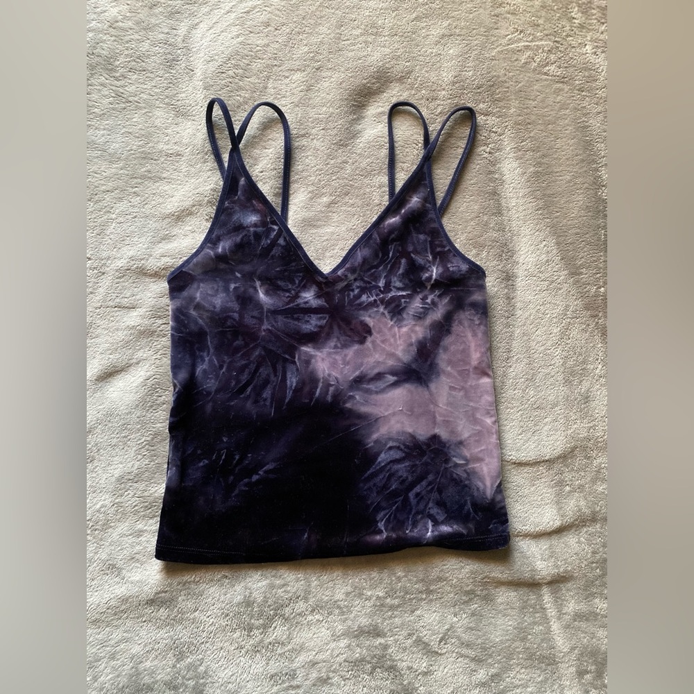American Eagle Outfitters, Extra small, Velvet, Blue, Tie dye, Tank top
